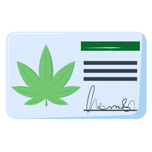 medical marijuana approval card icon